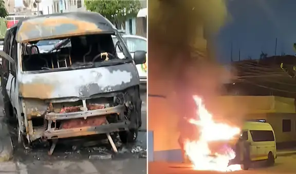 Combi de empresa 'El Colonial' se incendia cerca del mercado Sarita Colonia en el Callao: investigan posible caso de extorsión