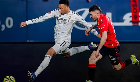 Real Madrid vs Osasuna EN VIVO HOY por LaLiga de España: Budimir anota el 1-0 ante el líder del torneo