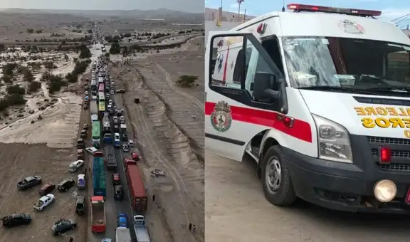 Mujer muere tras descompensarse mientras esperaba pase vehicular por huaicos en la Panamericana Sur