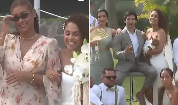 Exvoleibolista Cecilia Tait se emociona al llevar a su hija mayor al altar en romántica boda frente al mar