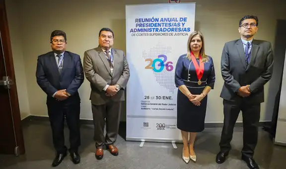 Titular y funcionarios de la Corte de La Libertad participan en la reunión anual de presidentes y administradores del Poder Judicial