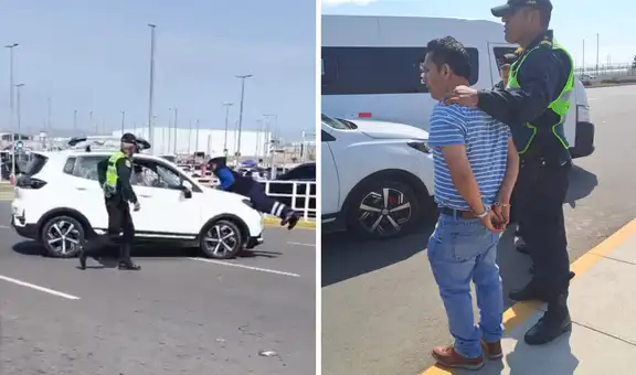 Sujeto embiste a fiscalizador de la ATU y un policía para evitar ser intervenido en el aeropuerto Jorge Chávez