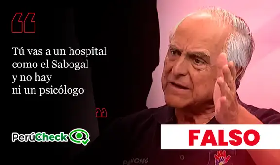 Es falso que en el Hospital Nacional Alberto Sabogal Sologuren no haya ni un psicólogo, como indicó el candidato Francisco Diez-Canseco