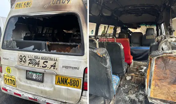 Lanzan bomba molotov contra combi en el Callao: dueño venía siendo extorsionado