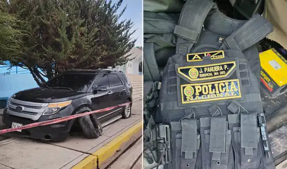 Puno: camioneta de policía choca y ocupantes huyen dejando chalecos PNP y botellas de licor