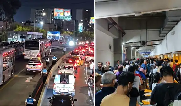 Demoras y largas filas en estación Javier Prado del Metropolitano por bus malogrado en hora punta
