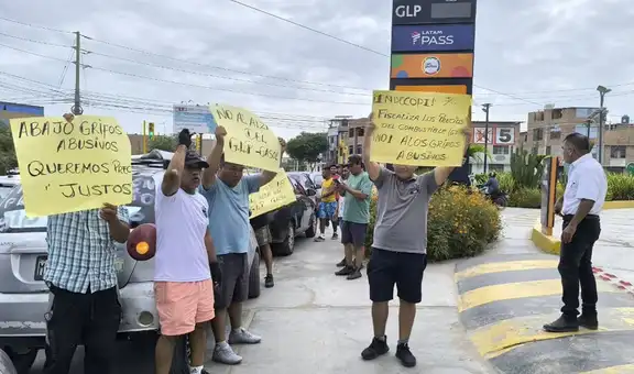 Chiclayo: más de 200 transportistas protestan por presunta especulación en grifos