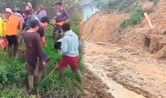 Encuentran cuerpo sin vida de adulto mayor sepultado en combi tras deslizamiento por fuertes lluvia en Piura