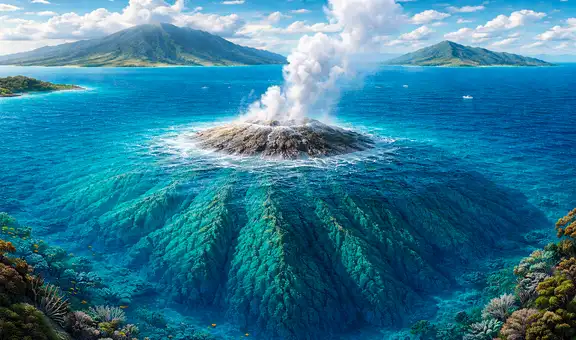 Una joya que crece bajo el mar: el volcán submarino de casi 4.000 metros, menos que el Misti de Perú, y pronto se convertiría en isla