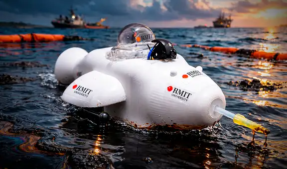 Australianos diseñan un robot que limpia derrames de petróleo con un filtro especial: tiene el tamaño de una zapatilla