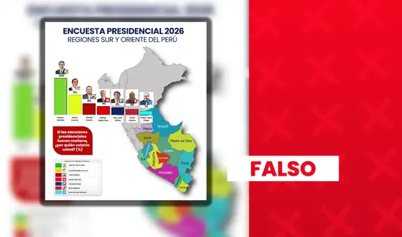 Es falso que Roberto Sánchez lidere encuesta presidencial en el sur y oriente del Perú con un 23%