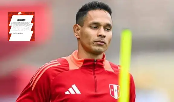 Selección peruana anuncia su primera baja para disputar partidos amistosos: Renzo Garcés fue desconvocado por lesión