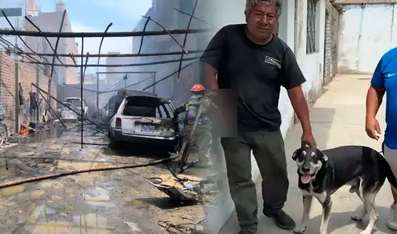 ¡Héroe de 4 patas! Perrito salva a su dueño durante incendio en taller mecánico de Trujillo