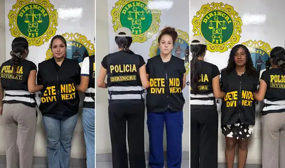 Caen tres implicadas en Los Extorsionadores del Mal: exigían S/ 150.000 a comerciantes de muebles del Mercado Central