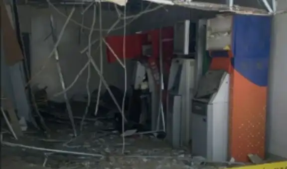 Delincuentes detonan explosivo dentro de local de cajeros automáticos y sustraen S/22.000 en Lurín