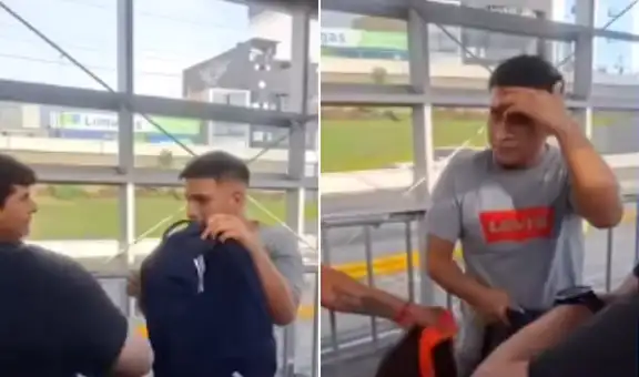 Pasajeros del Metropolitano capturan a presunto delincuente de celulares dentro de la estación Angamos