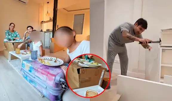 Ezio Oliva se muda a España con Karen Schwarz y sus hijas y revela su dura realidad: "Nuestro comedor es una caja"