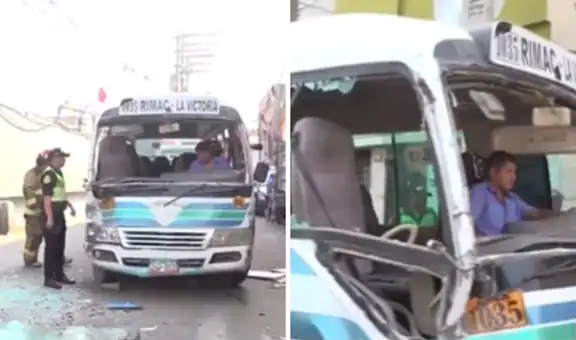 Choque entre buses que competían por pasajeros deja más de 10 heridos en el Rímac