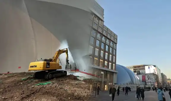 China cambia las reglas de la construcción con enormes burbujas para eliminar el ruido y el polvo en las ciudades