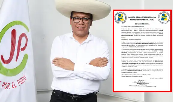 PTE Perú anuncia respaldo a Roberto Sánchez de Juntos por el Perú a 5 días de las Elecciones 2026