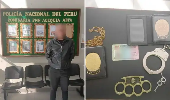 Ciudadano brasileño fue detenido luego de fingir que era policía en Arequipa: aseguraba ser teniente y llevaba una placa de sheriff