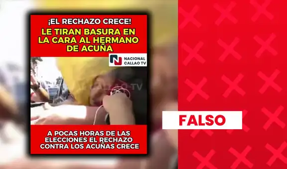 Sí arrojaron bolsa de basura al hermano de César Acuña, pero NO en la antesala de las Elecciones Generales 2026
