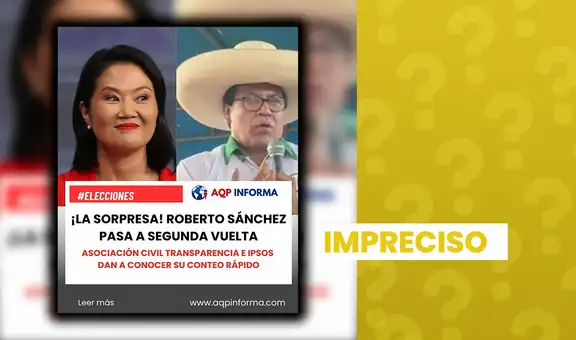 Es impreciso que Ipsos asegure que Roberto Sánchez pasará a segunda vuelta: se proyecta un triple empate técnico en el segundo lugar