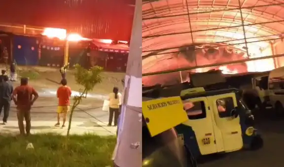 Villa El Salvador: incendio de gran magnitud consume el mercado Oasis y deja más de 40 puestos afectados