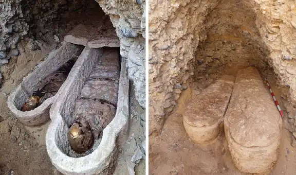 Arqueólogos descubren en Egipto momia romana con papiro de La Ilíada de Homero y lenguas de oro en tumba antigua