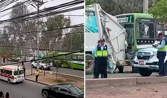 Bus ETUPSA 73 choca contra camión de basura y trabajador de limpieza pierde la vida en Villa El Salvador