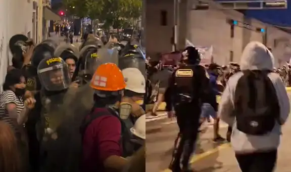 Marcha nacional por medio pasaje termina en enfrentamientos con la Policía en el Centro de Lima