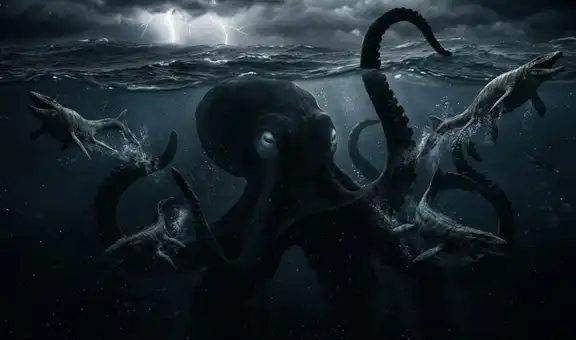El ‘Kraken’ de la época de los dinosaurios: descubren a un superdepredador de los océanos de 19 metros de largo