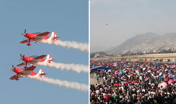Festival Aéreo BALP reunió a miles de familias con aeronaves acrobáticas y salto de paracaidistas en Base Las Palmas en Surco