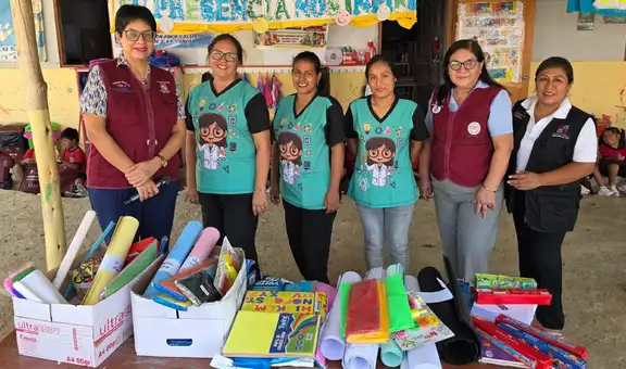 Corte Superior de Piura entrega útiles escolares a niños de Cumbibira Norte