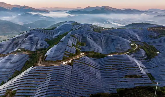 China construye el parque solar más grande del mundo y convierte un desierto en un oasis lleno de vida