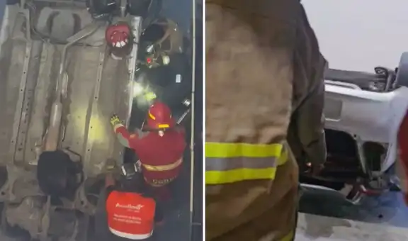 Auto cae dos pisos al interior de un elevador en Miraflores: dos personas quedaron atrapadas