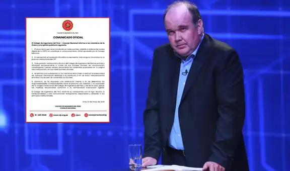 Colegio de Ingenieros desmiente comunicado de Rafael López Aliaga sobre conteo de votos