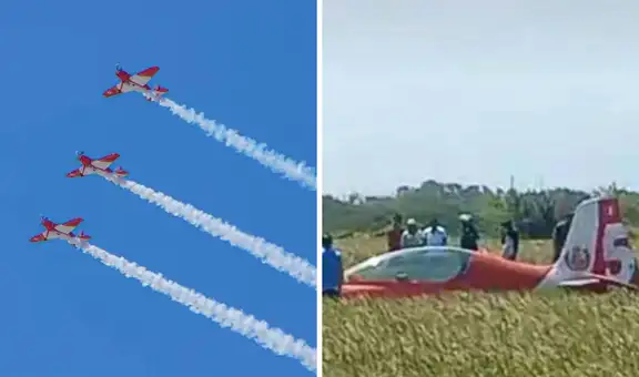 Avioneta de maniobras de la FAP aterriza de emergencia por presunta falla mecánica en Chiclayo