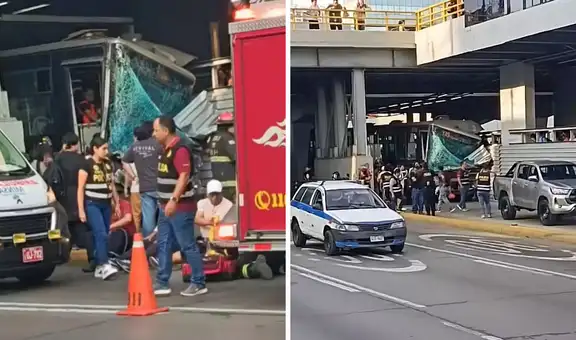 Metropolitano restablece su operación en la Vía Expresa tras remolcar bus que sufrió choque y dejó 18 heridos