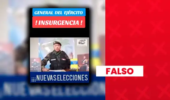 Es falso que general en retiro del Ejército haya pedido nuevas Elecciones Generales 2026: video fue sacado de contexto y data de hace siete años