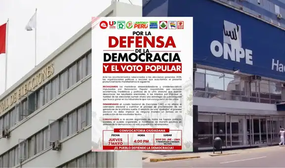 Juntos por el Perú, Ahora Nación, Venceremos y otros partidos rechazan la narrativa de fraude impulsada por López Aliaga