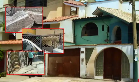 Casas inclinadas, pistas partidas y un primer piso que parece sótano: la urbanización de Lima que se hunde desde hace 13 años