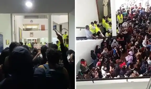Estudiantes de la PUCP continúan con protesta tras el anuncio de nueva escala de pensiones