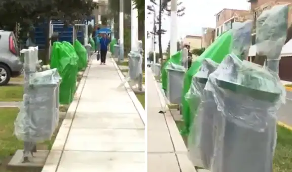 Vecinos alertan 42 tachos de basura en una sola cuadra de La Perla: “Como si fuésemos muy sucios”