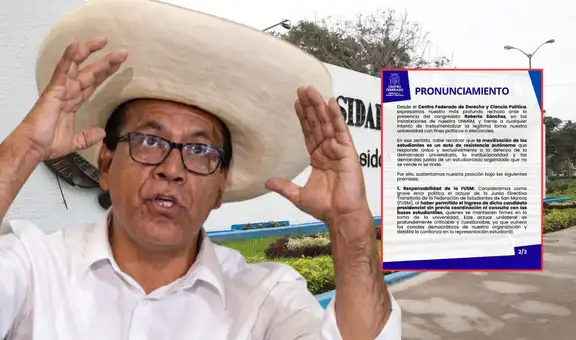 Toma de San Marcos: Centro Federado de Derecho y Ciencia Política se opone a la presencia de Roberto Sánchez en protesta