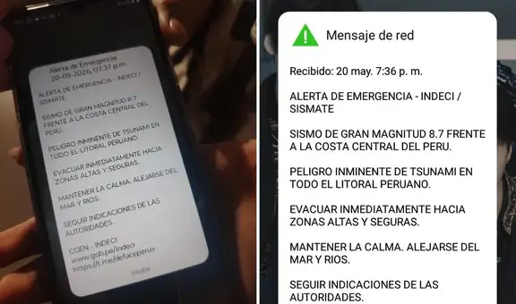 Usuarios reportan extraña alerta de Sismate sobre sismo de magnitud 8,7 y tsunami en costas peruanas: sistema habría sido vulnerado