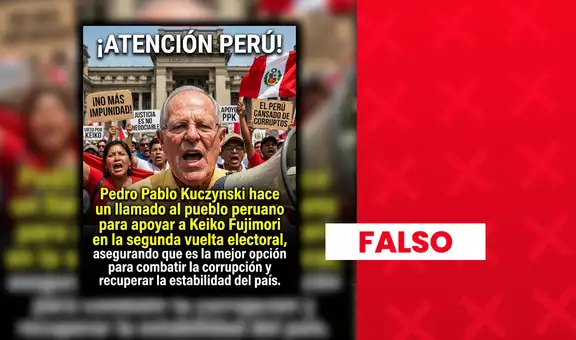Es falso que PPK haya pedido a la población apoyar a Keiko Fujimori en la segunda vuelta presidencial