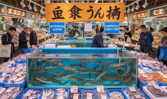 Japón lanza por primera vez anguilas criadas en laboratorio para proteger las poblaciones silvestres y revolucionar la pesca sostenible