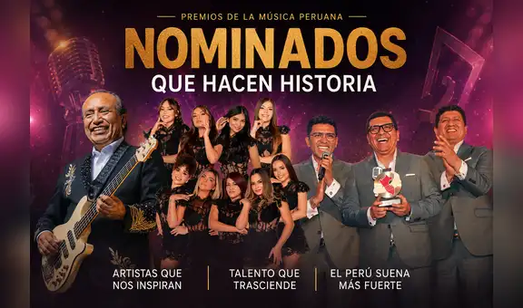 Premios Cape Música 2026: Corazón Serrano, Grupo 5, Agua Marina, Daniela Darcourt y más artistas peruanos fueron nominados