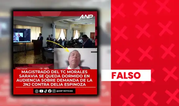 Es falso que el magistrado Francisco Morales Saravia se haya quedado dormido en audiencia ante el Tribunal Constitucional
